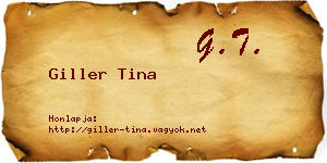 Giller Tina névjegykártya
